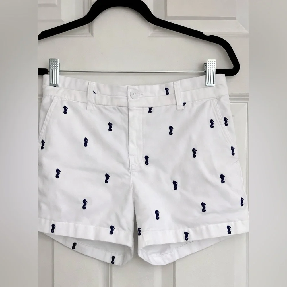 British Khaki White and Navy Women's Shorts - Picture 2 of 4